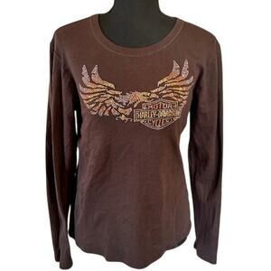 Harley-Davidson Women's Long Sleeve Shirt - Made in USA - Size L